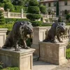 Stainless Steel Lion Pair of Statue