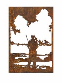Rustic Metal Fishing Wall Art