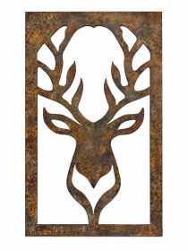 X Large Rustic Metal Stag Modern Wall Art