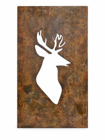 X Large Dramatic Stag Profile Wall Art