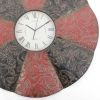 30" Red And Black Metal Analog Novelty Wall Clock