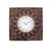 23" Bronze Metal Analog Square Wall Clock