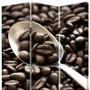 72" Brown Canvas Folding Three Panel Screen Room Divider
