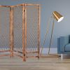 69" Natural Solid Wood Panel Screen Room Divider