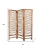 69" Natural Solid Wood Panel Screen Room Divider