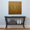36" X 36" Gold Abstract Wood Hanging Dimensional Sculpture