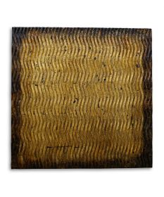 36" X 36" Bronze Square Abstract Hanging Dimensional Sculpture