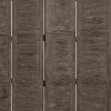 84" Gray Folding Four Panel Screen Room Divider