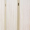 71" Beige Folding Three Panel Screen Room Divider