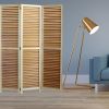 67" Natural Solid Wood Panel Screen Room Divider
