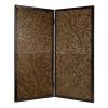 84" Brown Folding Two Panel Screen Room Divider