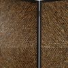 84" Brown Folding Two Panel Screen Room Divider
