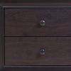 22" Espresso Two Drawers Solid Wood Nightstand