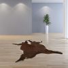 2' X 3' Brown And White Cowhide Cowhide Print Hand Tufted Area Rug
