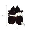 6' X 7' Brown And White Cowhide Cowhide Print Area Rug
