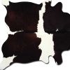 6' X 7' Brown And White Cowhide Cowhide Print Area Rug