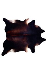6' X 7' Black And White Cowhide Cowhide Print Area Rug