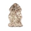 2' X 3' Brown And White Genuine Sheepskin Ombre Area Rug