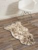 2' X 3' Brown And White Genuine Sheepskin Ombre Area Rug