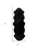6' Black Genuine Sheepskin Animal Print Shag Area Rug