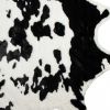 4' X 5' Black And White Faux Cowhide Animal Print Washable Area Rug