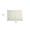 2' X 3' Off White Faux Fur Washable Area Rug