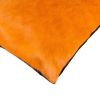 18" Orange Genuine Cowhide Throw Pillow