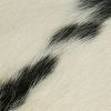 18" White And Black Cowhide Throw Pillow