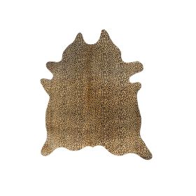 6' X 7' Brown And Black Cowhide Cheetah Print Area Rug