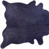 6' X 7' Navy Blue Cowhide Cowhide Area Rug