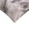 18" Gray Chevron Cowhide Throw Pillow