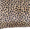 12" X 20" Orange and Black Cowhide Throw Pillow