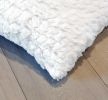Set of Two Ivory Faux Fur Throw Pillow