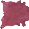 5' X 7' Fuchsia Cowhide Area Rug