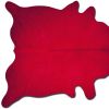 5' X 7' Red Cowhide Area Rug