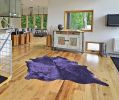 5' X 7' Purple Cowhide Hand Tufted Area Rug