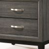 25" Gray Two Drawers Nightstand