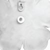 Set of Three 8" x 8" White Metal Flower Wall Decor