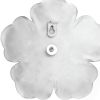 Set of Three 8" x 8" White Metal Flower Wall Decor