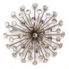 16" X 16" Gold And Clear Abstract Metal Sunburst Hanging Dimensional Sculpture