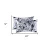Set of Two 12" X 20" Black and White Cowhide Throw Pillow
