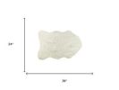 2' X 3' Off White Faux Sheepskin Shag Area Rug