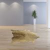 6' X 7' Gold Cowhide Cowhide Print Area Rug