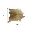6' X 7' Gold Cowhide Cowhide Print Area Rug