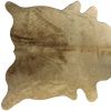 6' X 7' Gold Cowhide Cowhide Print Area Rug
