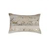 12" X 20" Natural And Gold Cowhide Throw Pillow