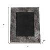 4" x 6" Gray Cowhide Tabletop Picture Frame with Mat