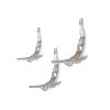 Set of Three Silver Resin Diving Man Hanging Dimensional Sculpture