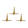 Set of Three Gold Resin Diving Man Hanging Dimensional Sculpture