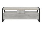 59" Black and Gray Cabinet Enclosed Storage TV Stand